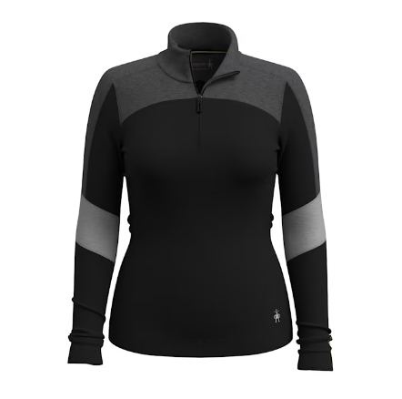 Smartwool Women's Classic Thermal Merino Base Layer Colorblock 1/4 Zip Boxed