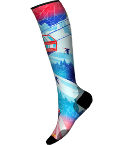 Ski Zero Cushion Ski Day Print OTC Sock