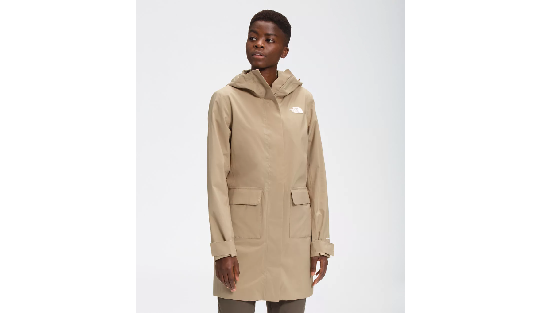 North face women's online rain trench coat